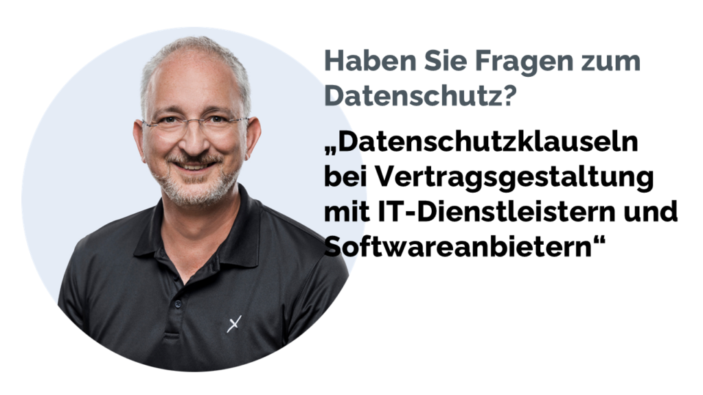 Thomas Rosin beantwortet die Frage: Welche datenschutzrechtlichen Klauseln sind bei der Vertragsgestaltung mit IT-Dienstleistern und Softwareanbietern besonders wichtig, und wie können wir uns rechtlich absichern, dass unsere Daten bei externen Partnern geschützt sind?